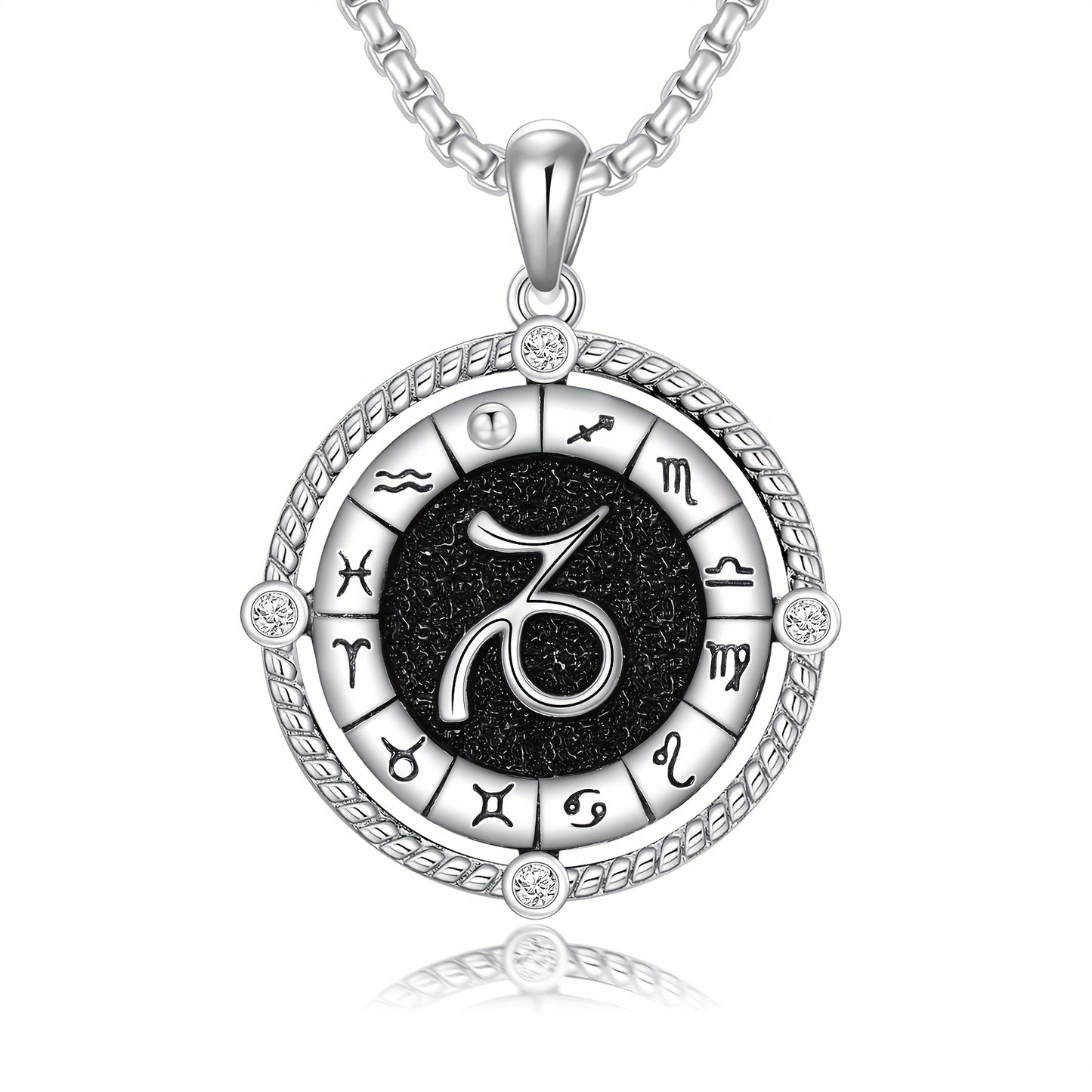 Zodiac Necklace 12 Constellation Horoscope Astrology Pendant Necklace 925 Sterling Silvery Zodiac Sign Jewellery Gifts for Men Women