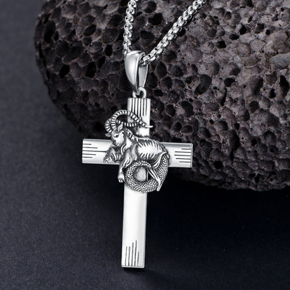 12 Zodiac Sign Necklaces for Men 925 Sterling 925 Silver Constellation Cross Pendant Chain Birthday Jewelry Gifts for Men Women