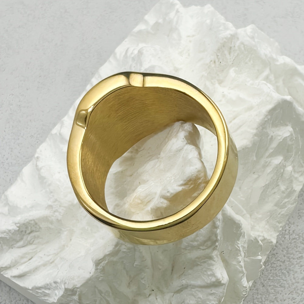 1pc GREPPN 316L Stainless Steel Ring, Eagle Design, Hip Hop Punk Style, Unisex Hip Hop Jewelry for Engagement, Party, Vintage Cool Unique, Independence Day, Valentine'S Day, Spring Festival Gift