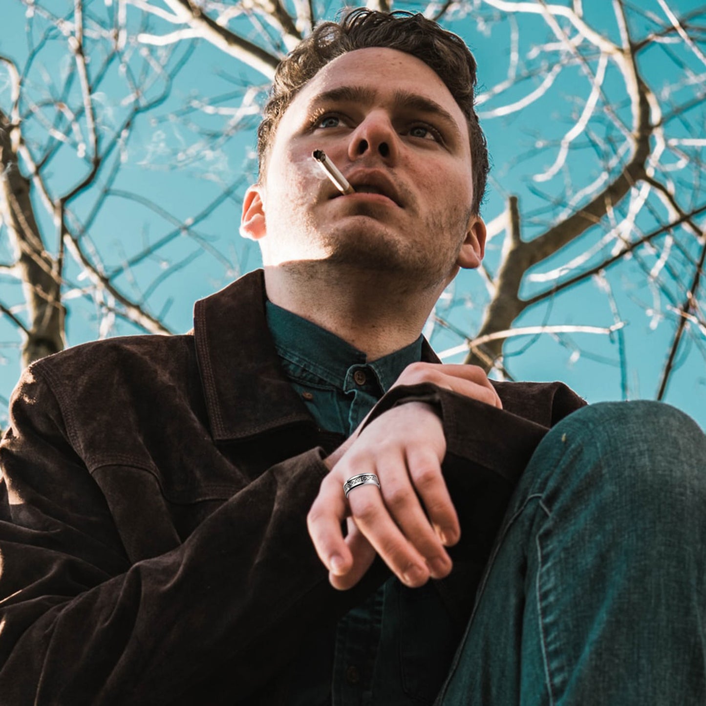 JewelryWe 8mm Celtic Dragon Inlay Tungsten Carbide Ring Men's Anniversary/ Engagement/ Wedding Band, Engagement Ring, Anniversary Gift, Bold Statement Piece, Engraved Jewelry, Highquality Metal, Precision Engraving, Celtic Je