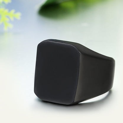 JewelryWe High Polished Stainless Steel Engagement Wedding Band Mens Signet Ring, Men Engagement Ring, Anniversary Gift, Engagement Ring for Men, Minimalist Jewelry, Sleek Design, Highquality Finish, Hypoallergenic Material,