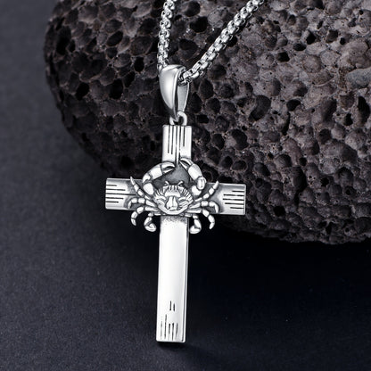 12 Zodiac Sign Necklaces for Men 925 Sterling 925 Silver Constellation Cross Pendant Chain Birthday Jewelry Gifts for Men Women