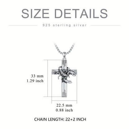 12 Zodiac Sign Necklaces for Men 925 Sterling 925 Silver Constellation Cross Pendant Chain Birthday Jewelry Gifts for Men Women
