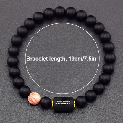 Elastic Bracelet Made of Natural Stones Representing The 12 Zodiac Signs, Featuring a Card Design for Couples, Perfect As a Valentine'S Day Or Birthday Gift for Partners And Friends.