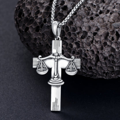 12 Zodiac Sign Necklaces for Men 925 Sterling 925 Silver Constellation Cross Pendant Chain Birthday Jewelry Gifts for Men Women