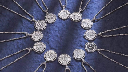 Zodiac Necklace 12 Constellation Horoscope Astrology Pendant Necklace 925 Sterling Silvery Zodiac Sign Jewellery Gifts for Men Women